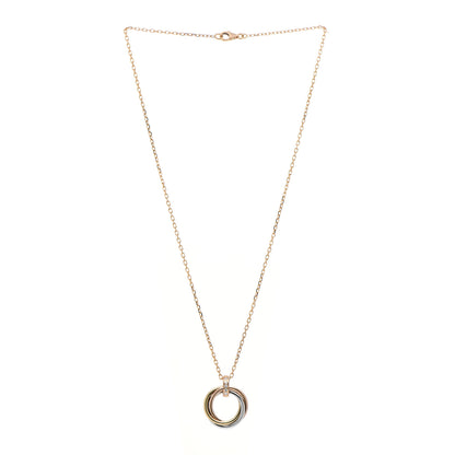 Cartier 18K Pink White Yellow Gold Diamond Trinity Pendant Necklace 3 of 5