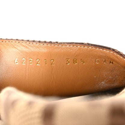 Gucci Monogram Maxi GG Angelina Platform 55mm Slide Sandals 38.5 Camel Ebony 9 of 9