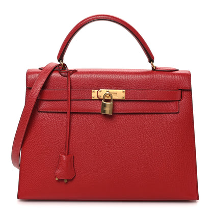 Hermes Ardennes Kelly Sellier 32 Rouge Vif 1 of 12