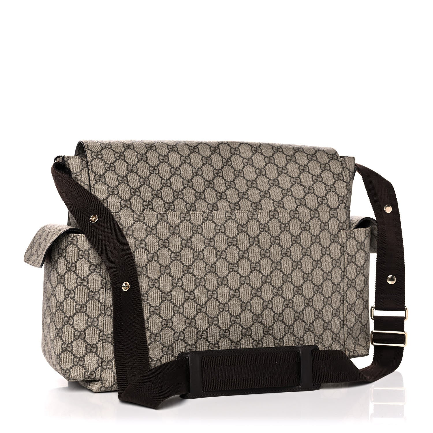 Gucci GG Plus Monogram Messenger Diaper Bag Dark Brown 4 of 12