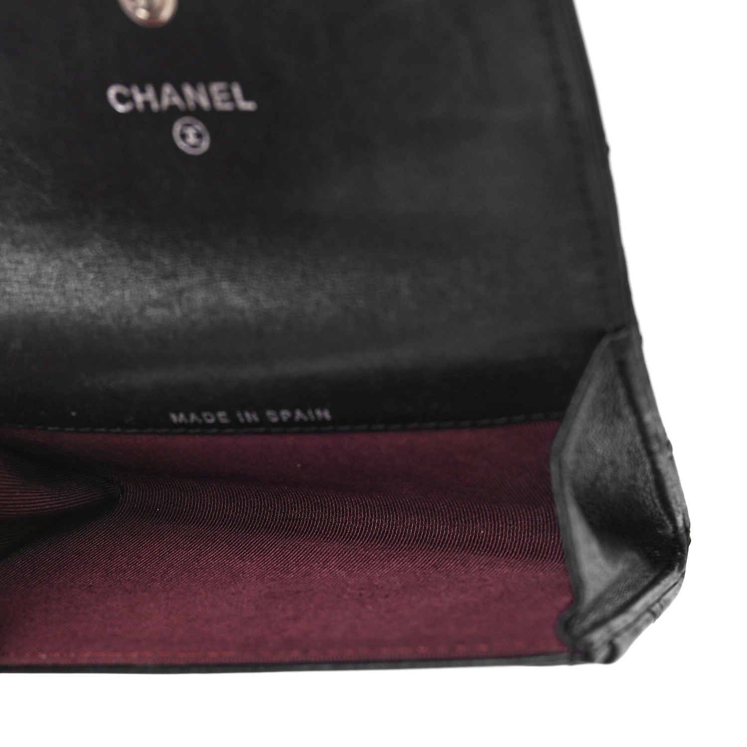 Chanel Lambskin Quilted Flap Card Holder Wallet Black 5 of 11