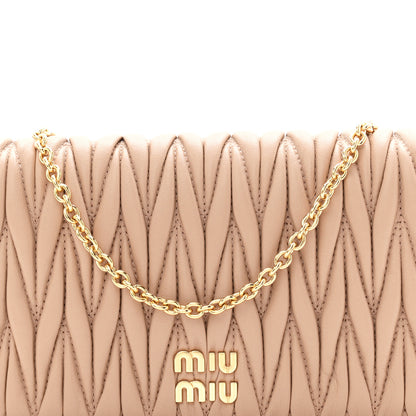 Miu Miu Nappa Matelasse Smartphone Holder With Chain Cammeo 8 of 10