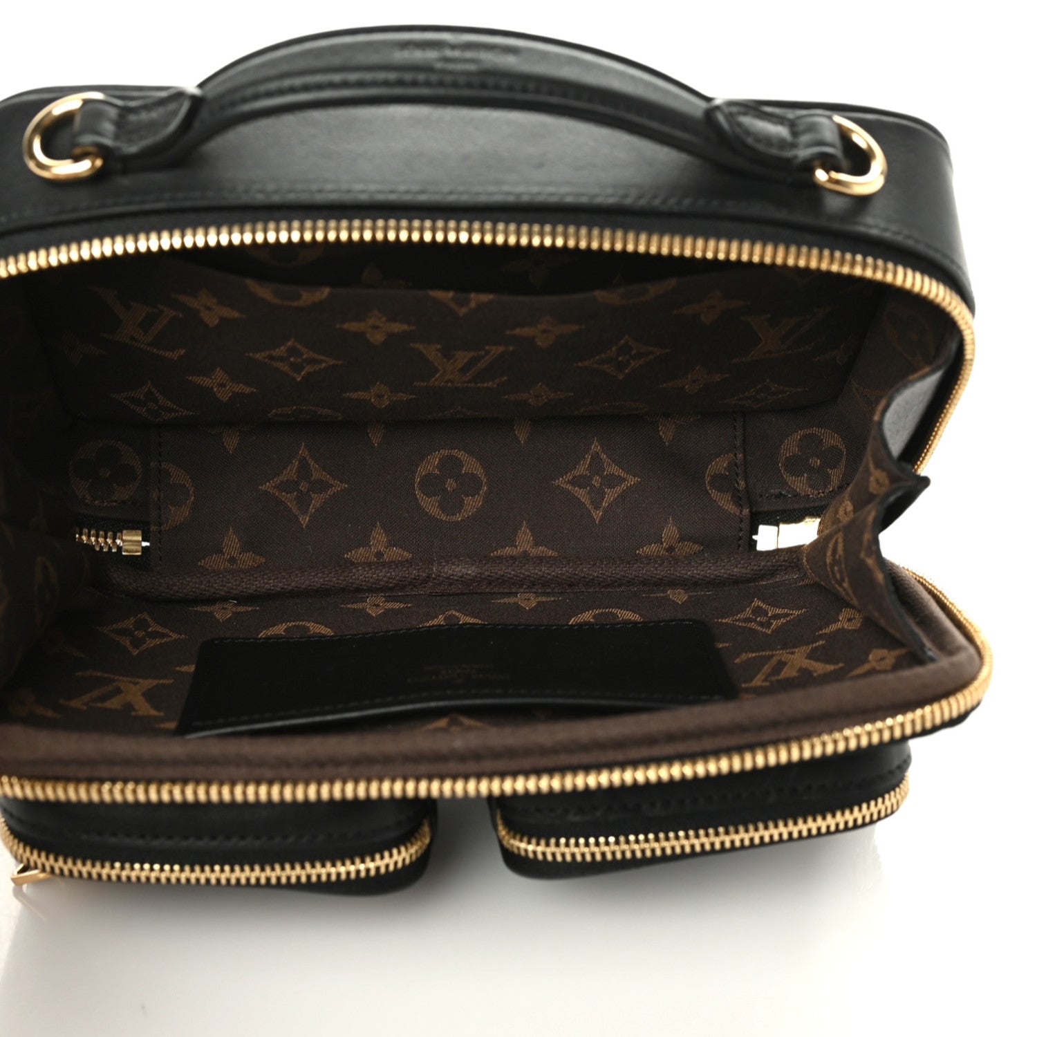 Louis Vuitton Calfskin Monogram Embossed Utility Bag Black 4 of 9