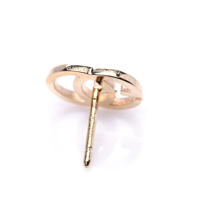Gucci 18K Yellow Gold GG Tissue Stud Earrings 5 of 6