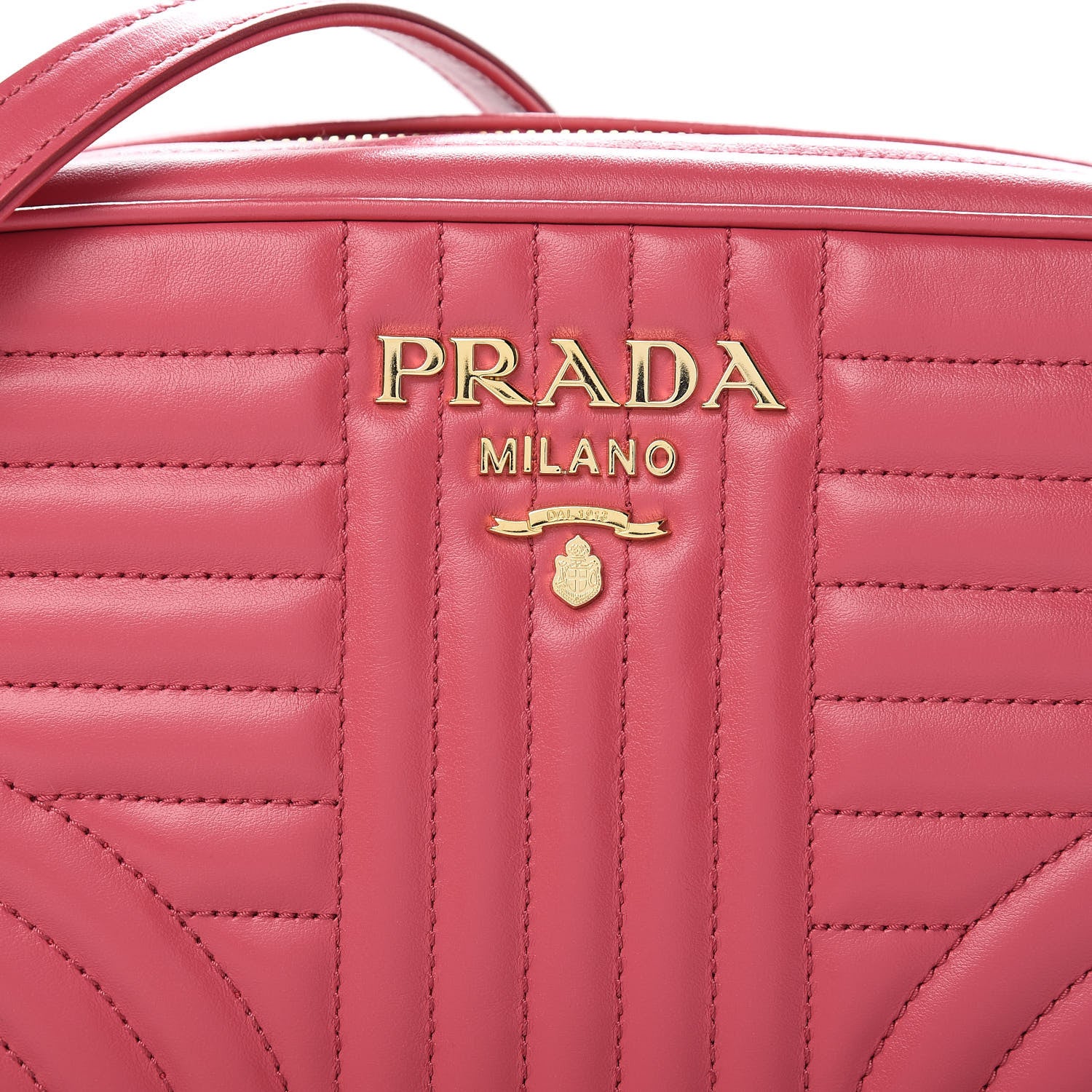 Prada Soft Calfskin Diagramme Crossbody Bag Peonia 9 of 11