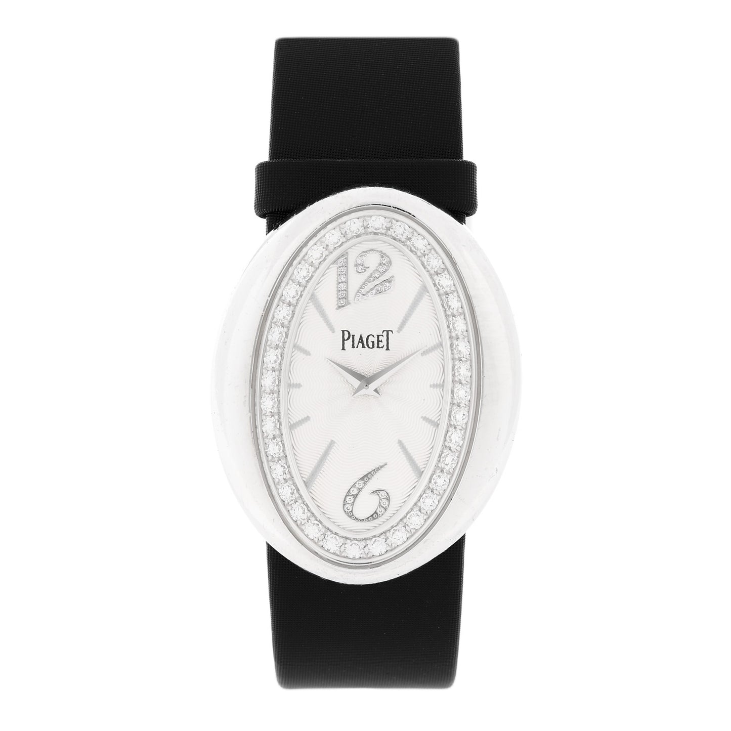 18K White Gold Satin Diamond Bezel 31mm Limelight Magic Hour Quartz Watch