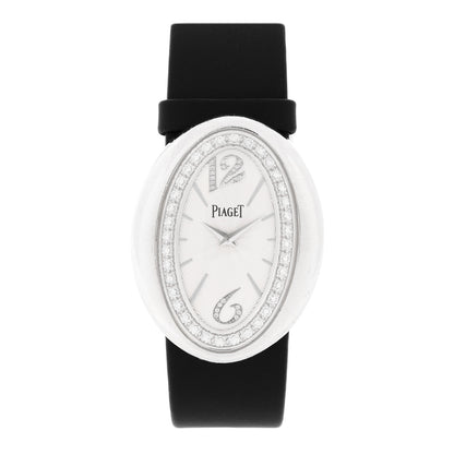 Piaget 18K White Gold Satin Diamond Bezel 31mm Limelight Magic Hour Quartz Watch 1 of 5