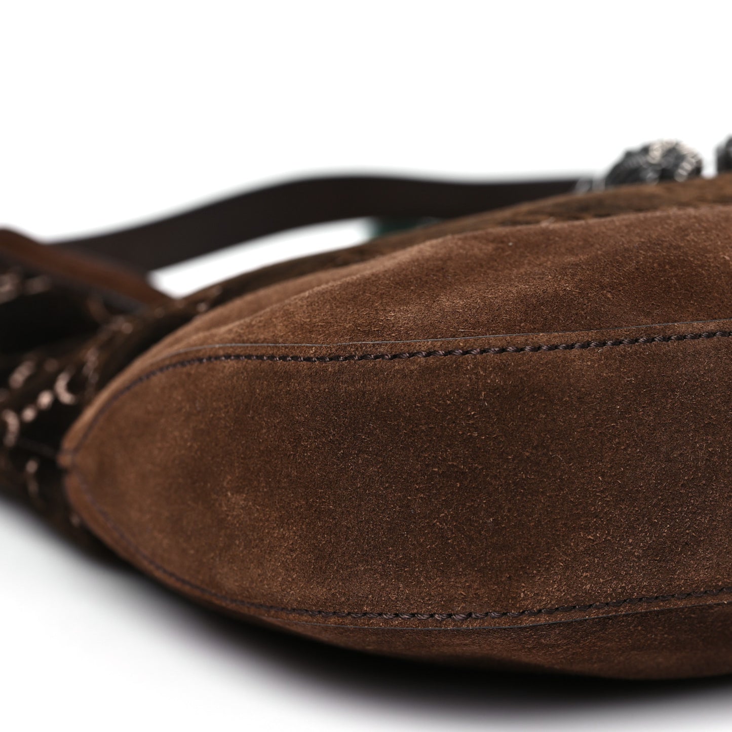 Velvet GG Monogram Web Medium Dionysus Hobo Brown