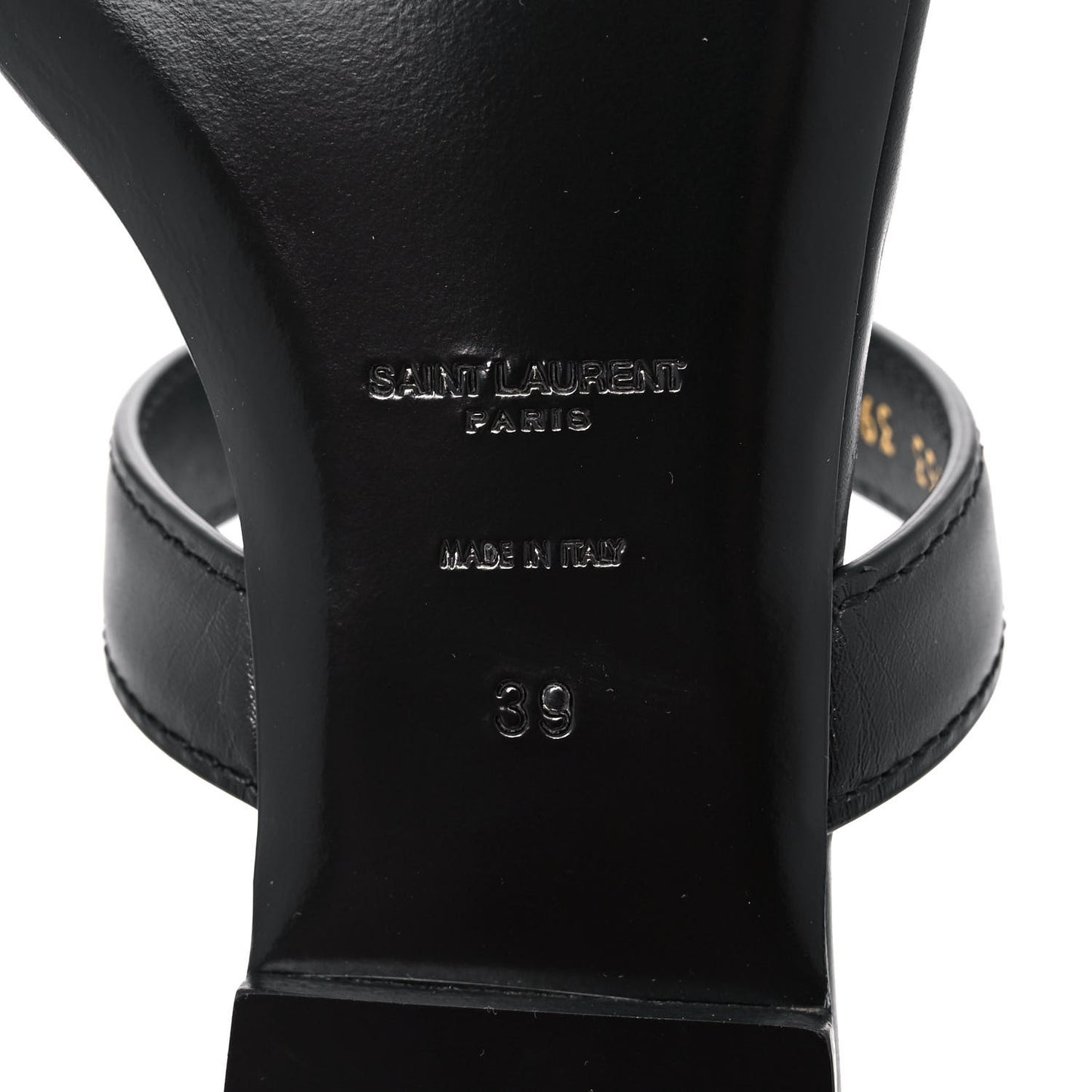 Calfskin Chain Jota Maillon Sandals 39 Black