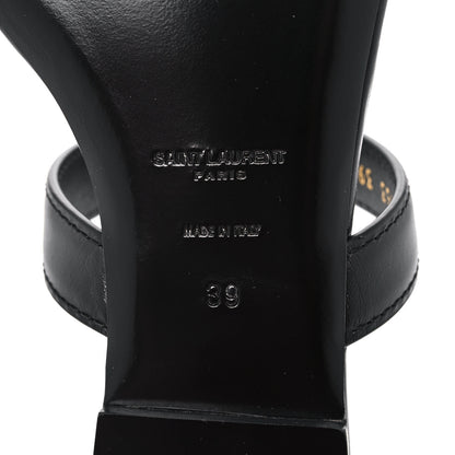 Saint Laurent Calfskin Chain Jota Maillon Sandals 39 Black 6 of 9
