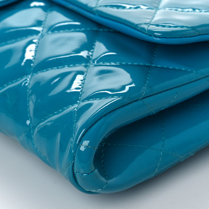 Chanel Patent Quilted Clutch with Chain Flap Blue 9 of 9