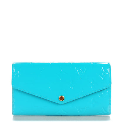 Louis Vuitton Vernis Sarah Wallet NM Turquoise 1 of 7