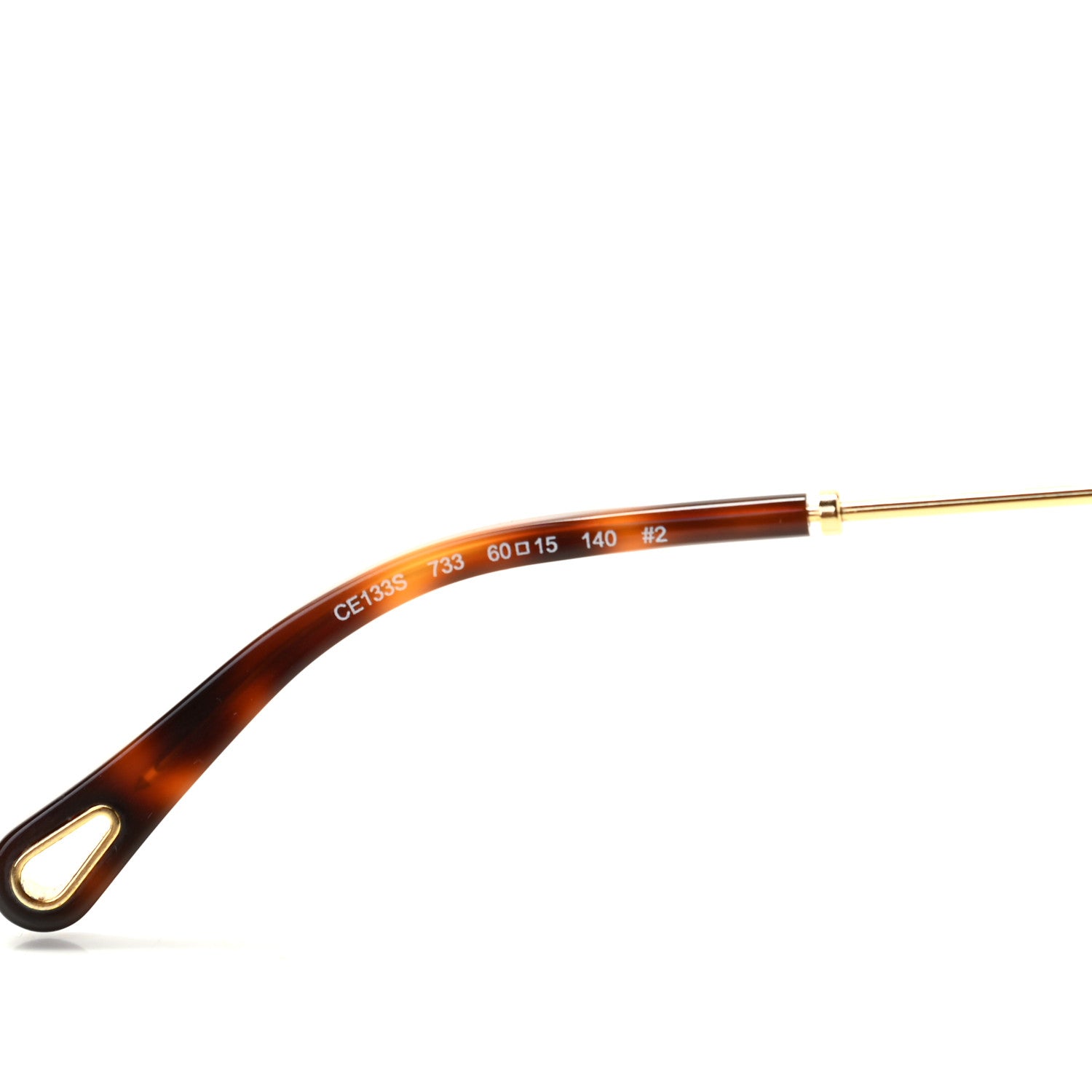 Chloe Poppy Cutout Square Sunglasses CE133S Havana Brown 6 of 7
