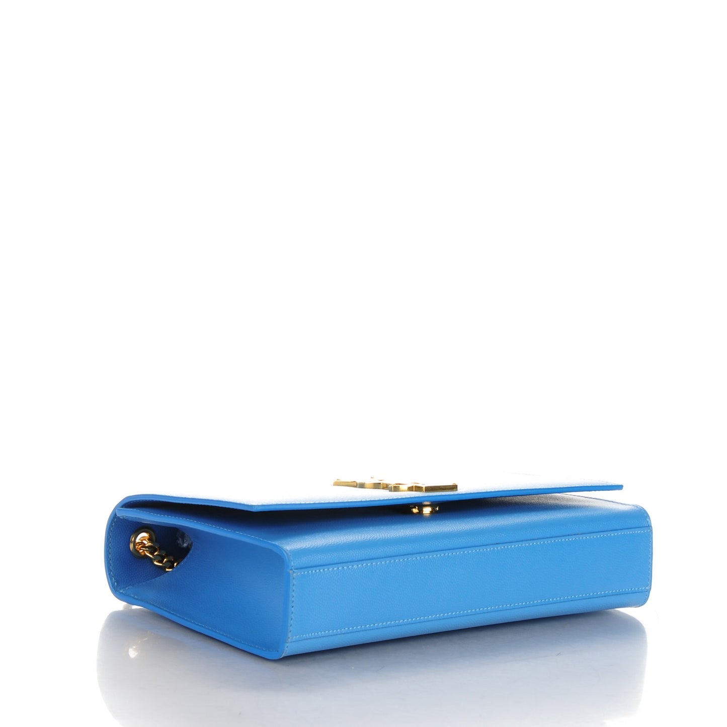Grain De Poudre Medium Classic Monogram Kate Satchel Blue Clair