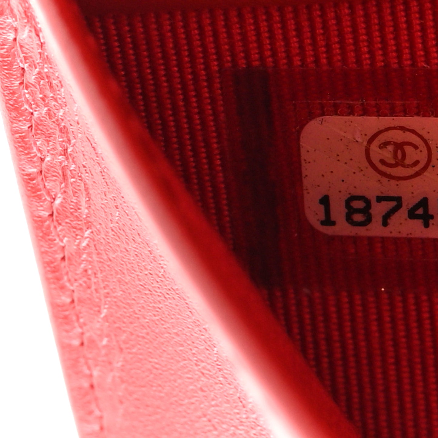 Caviar Quilted CC Long Double Wallet Red