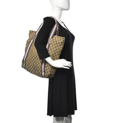 Gucci Monogram Medium Web Tote Light Purple　 2 of 9