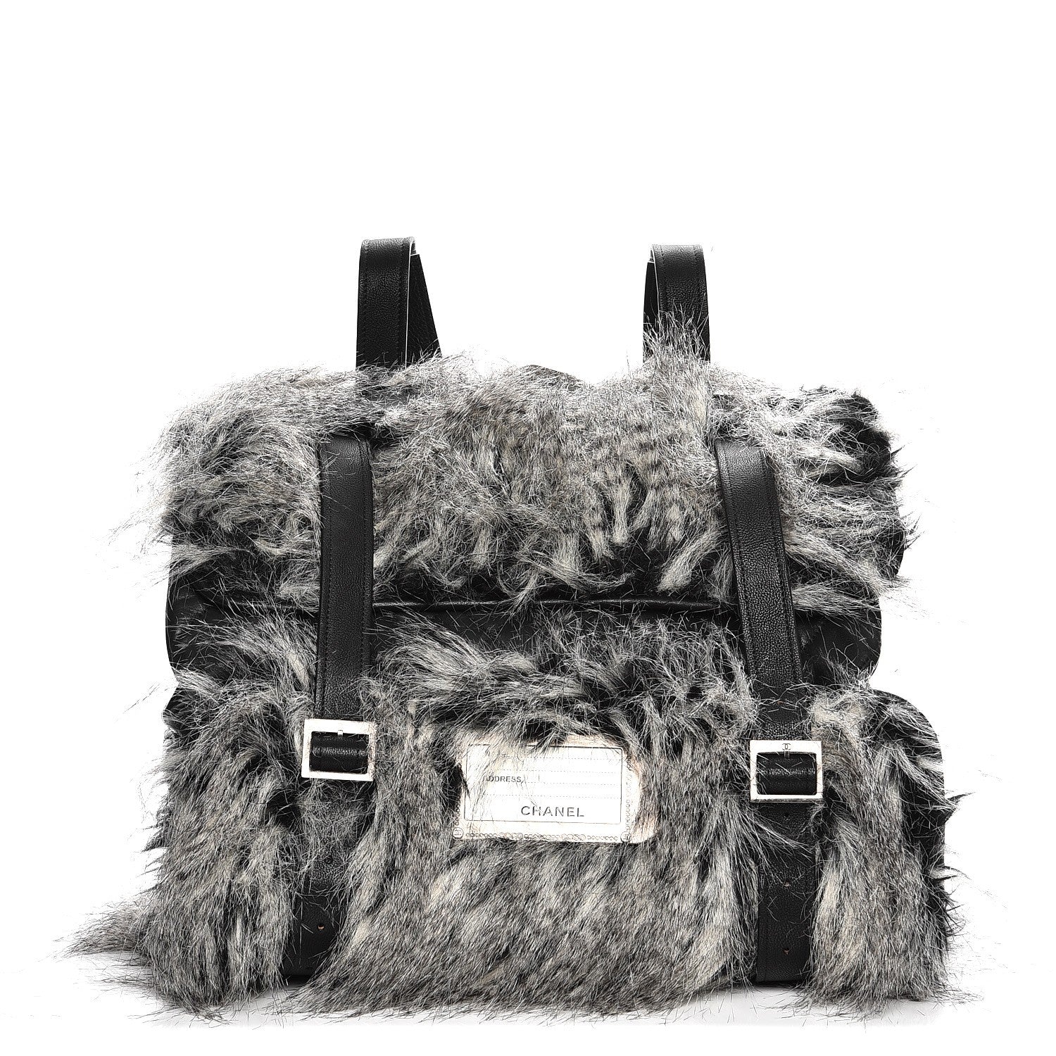 Chanel Iridescent Calfskin Fantasy Fur Backpack Grey 1 of 11