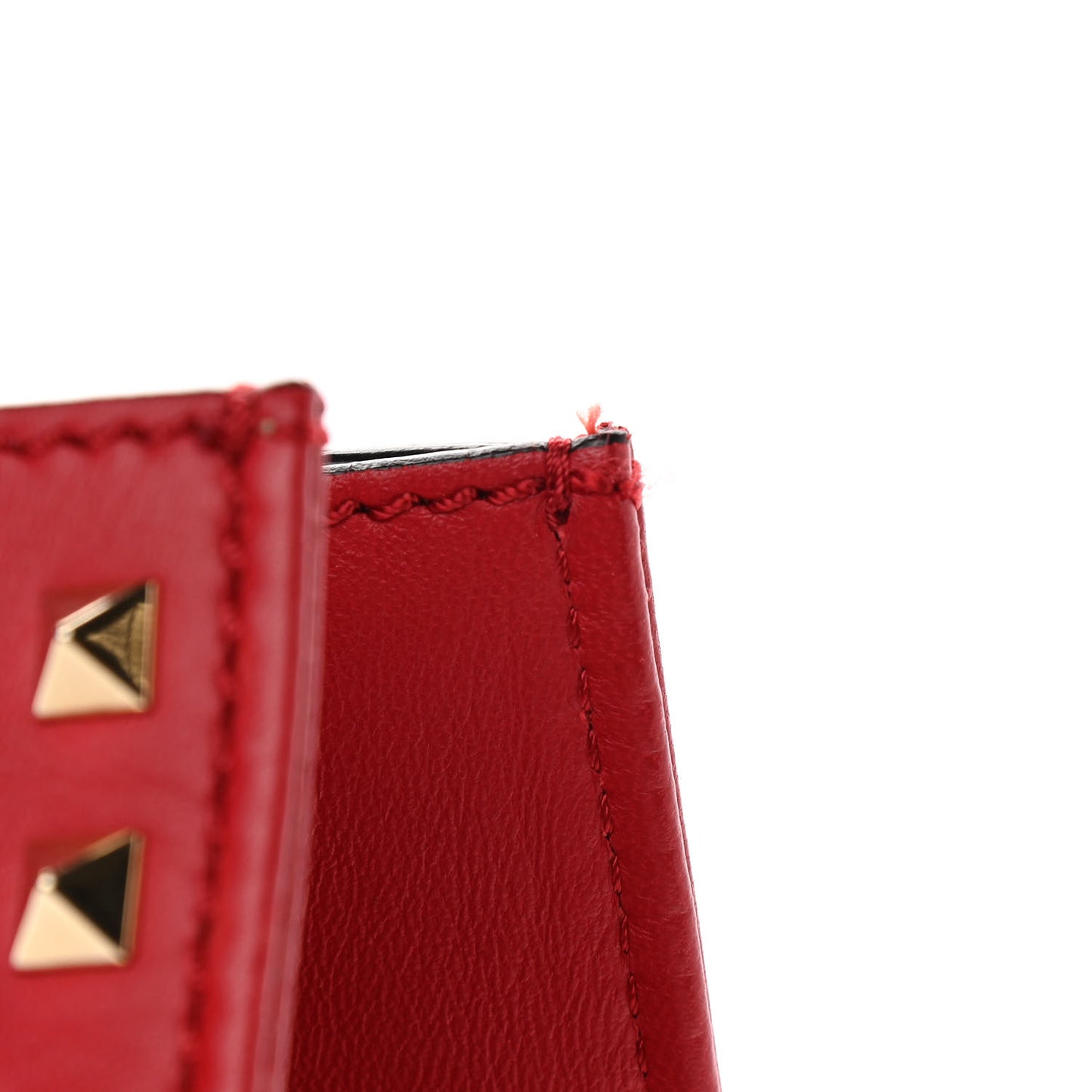 Nappa Medium Rockstud Soft Tote Red