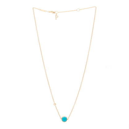Piaget 18K Rose Gold Diamond Turquoise Possession Pendant Necklace 3 of 5
