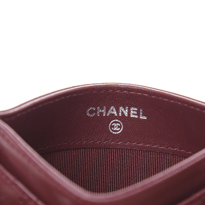 Chanel Lambskin Quilted Card Holder Burgundy 5 of 11