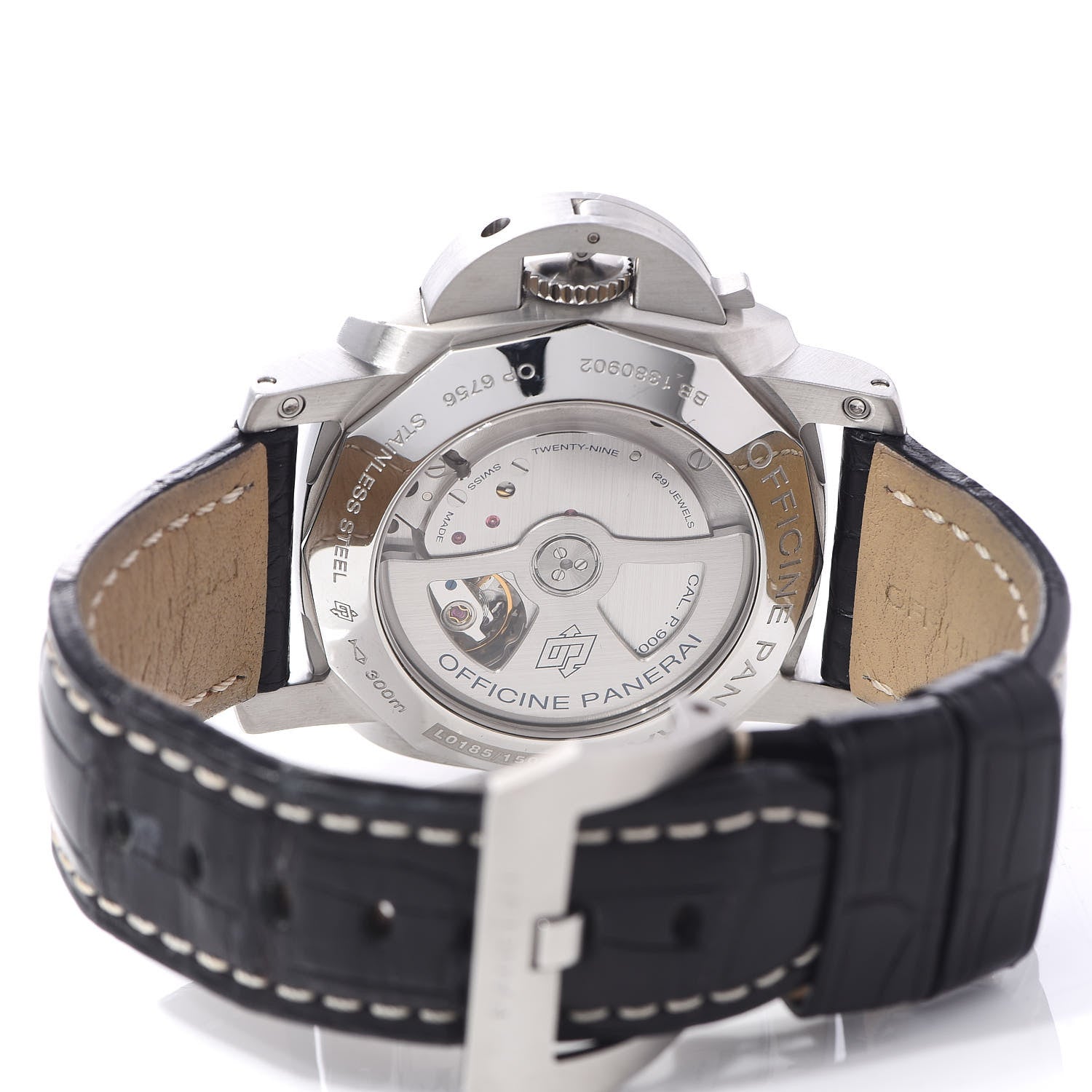 Panerai Stainless Steel Alligator 44mm 1950 3 Days GMT Power Reserve Automatic Watch Black PAM00321 5 of 11