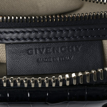 Givenchy Calfskin Crocodile Embossed Mini Antigona Deep Blue 6 of 12