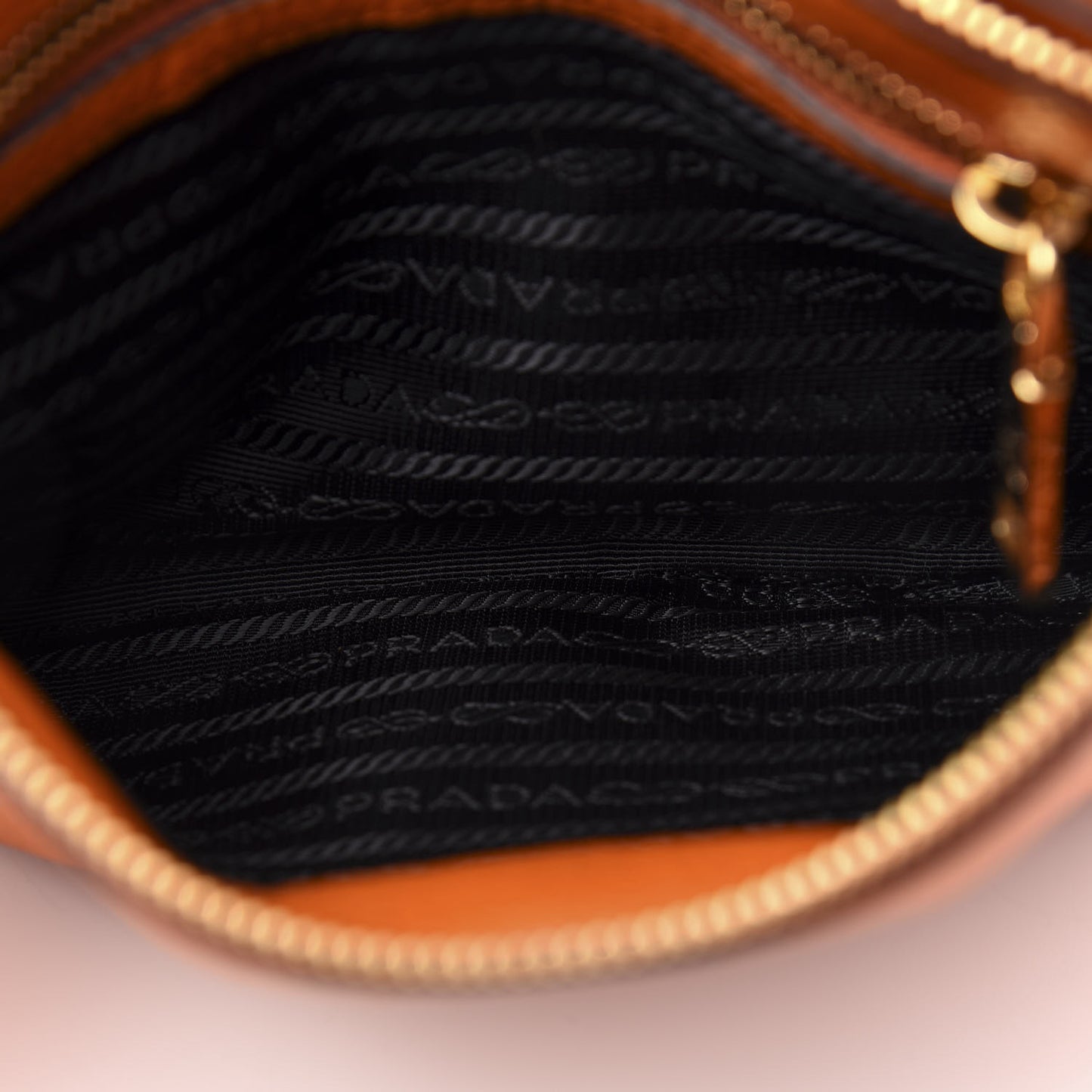 Vitello Daino Double Zip Crossbody Bag Papaya
