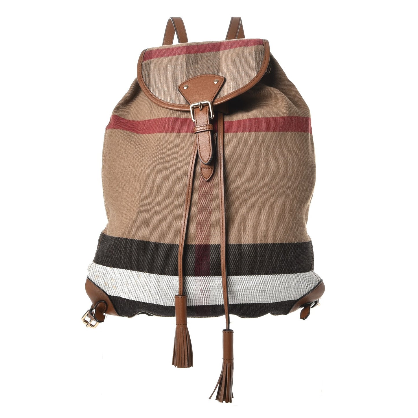 Overdyed Canvas Mega Check Medium Chiltern Backpack Tan