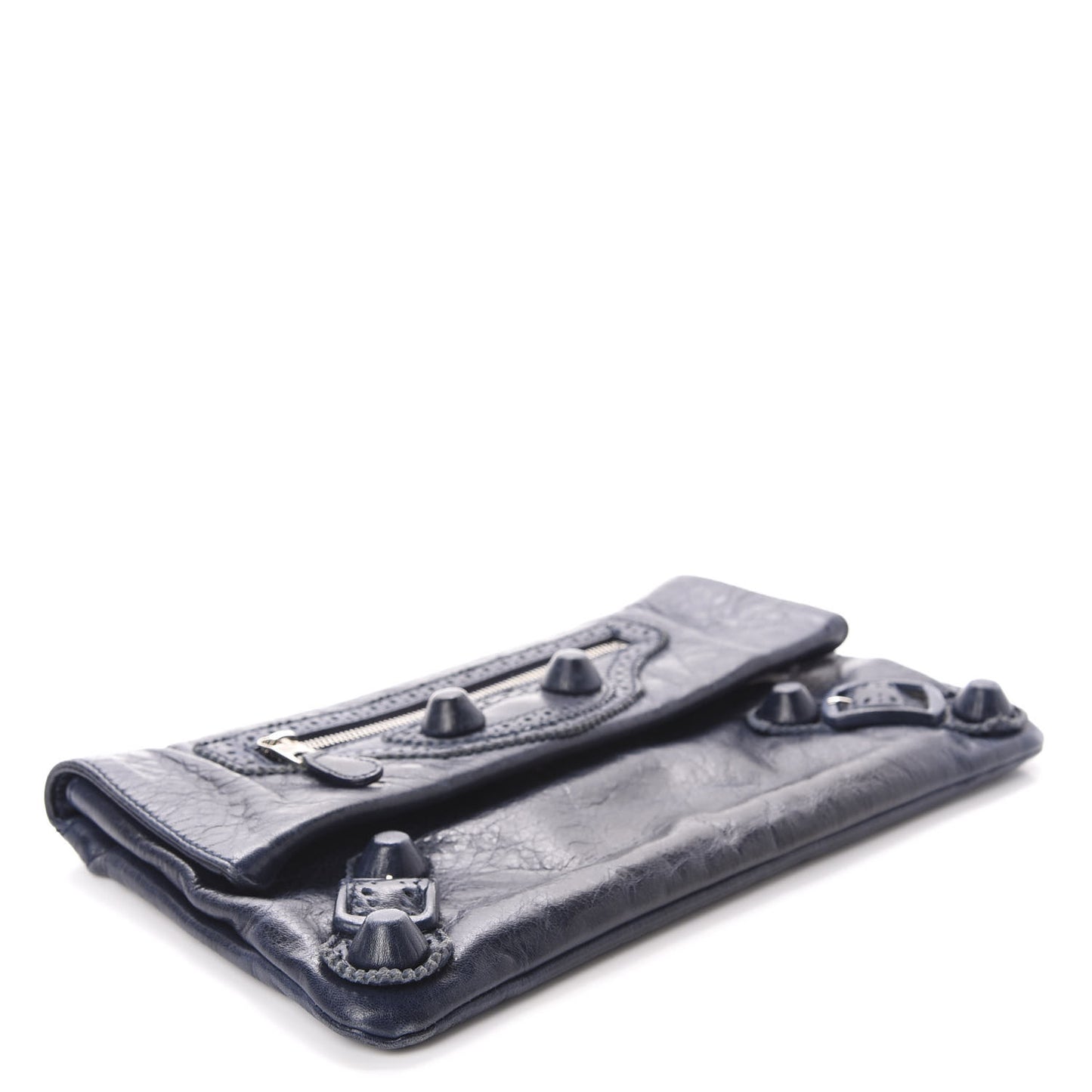Agneau Giant Brogues Hardware Envelope Clutch Marine