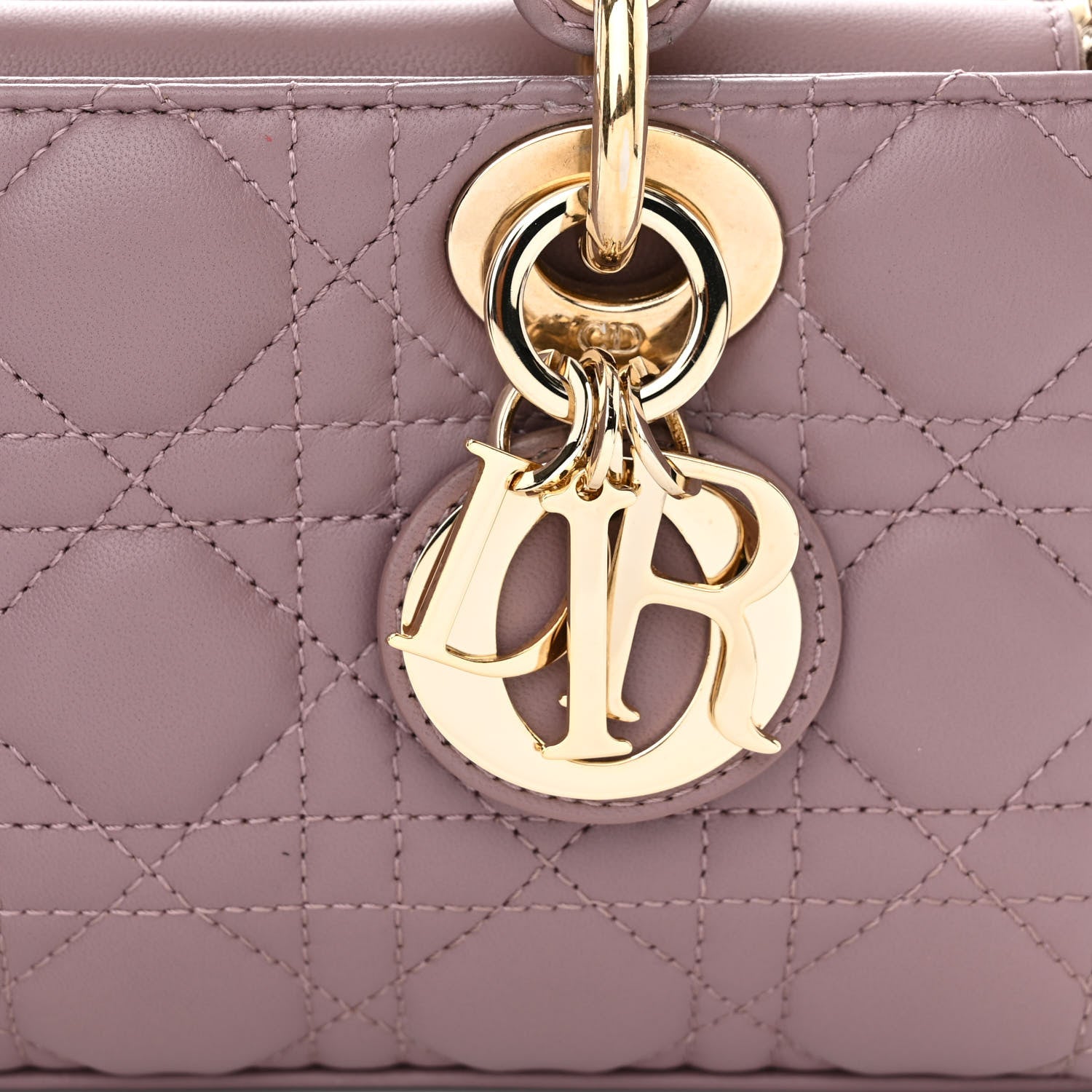 Christian Dior Lambskin Cannage Small Lady D-Joy Peony Pink 9 of 11