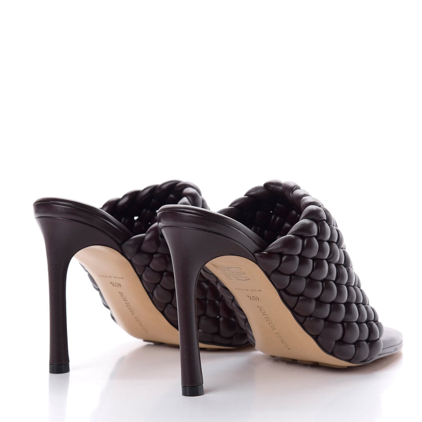 Nappa Padded Intreccio The Curve Sandals 40.5 Fondant