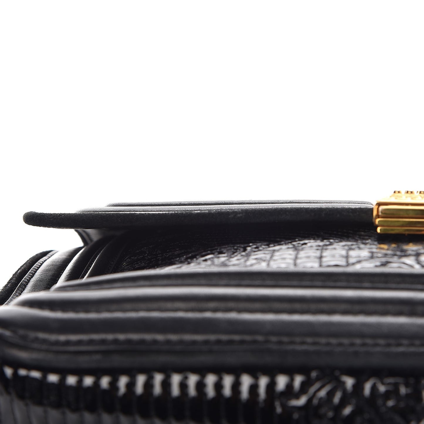Patent Vanitas Shoulder Bag Black