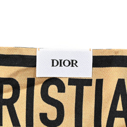 Christian Dior Silk Mizza Mitzah Scarf Beige Multicolor 3 of 5