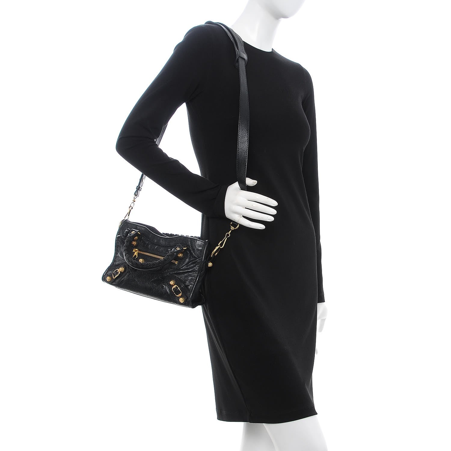 Balenciaga Agneau Giant 12 Gold Hardware Mini City Black 3 of 8