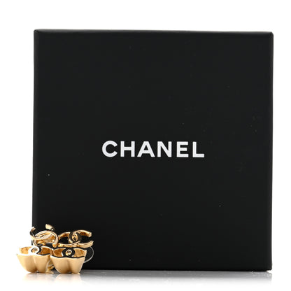 Chanel CC Turnlock Drop Earrings Gold 5 of 5