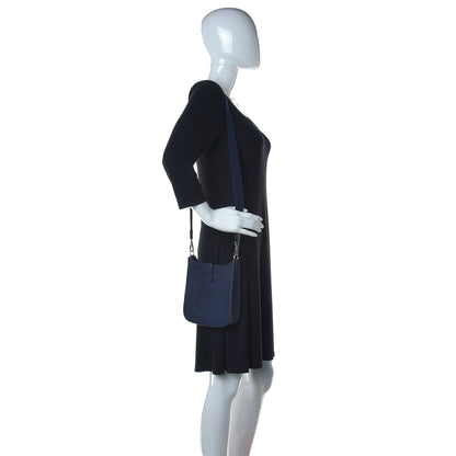 Hermes Taurillon Clemence Evelyne TPM Bleu Nuit 2 of 9