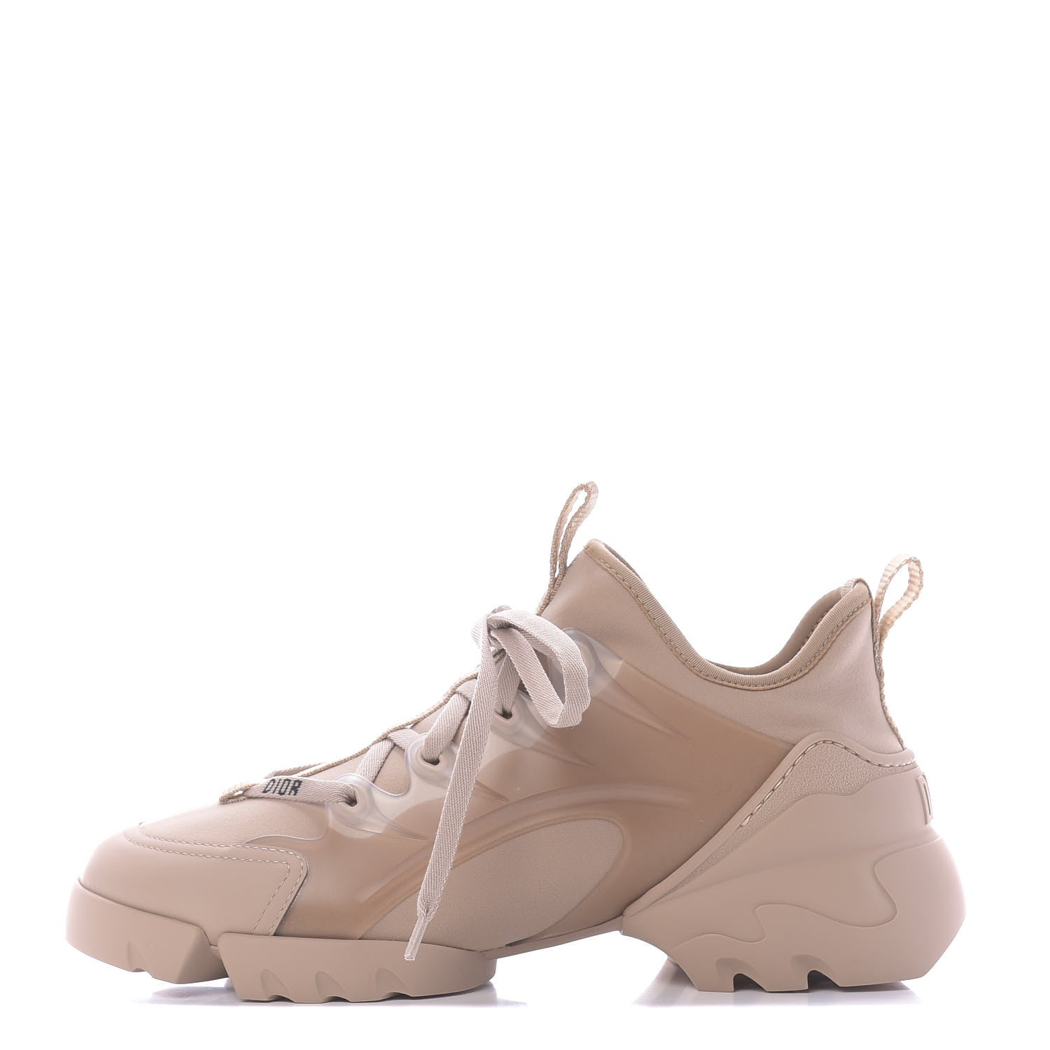 Christian Dior Neoprene Rubber Womens D-Connect Sneakers 37 Nude 1 of 11