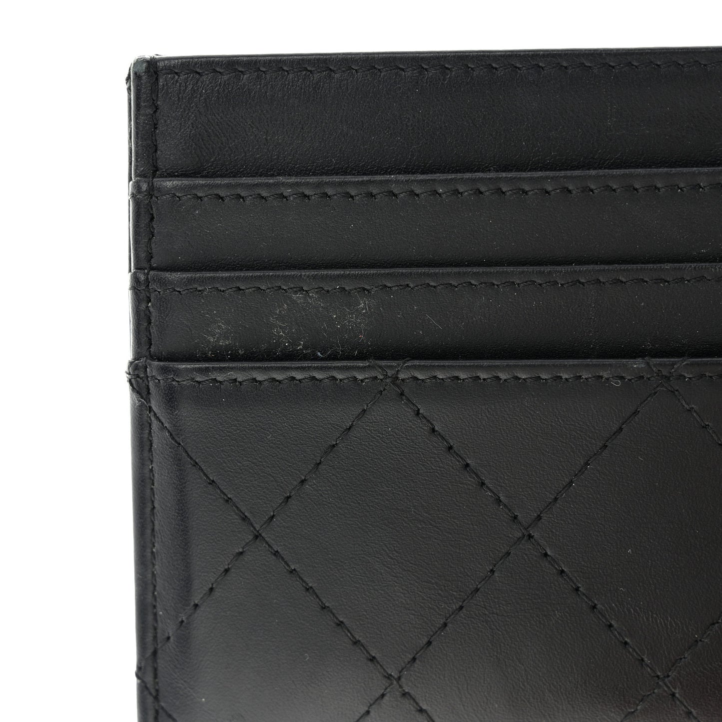 Patent Quilted Travel Wallet Black