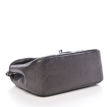 Chanel Metallic Lambskin Quilted Mini Square Flap Grey 4 of 19