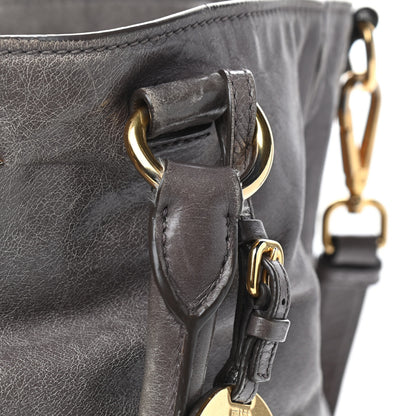 Prada Vitello Shine Top Handle Bag Fumo 23 of 25