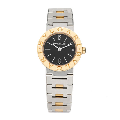 Bulgari Stainless Steel 18K Yellow Gold 23mm Quartz Watch Black 1 of 5