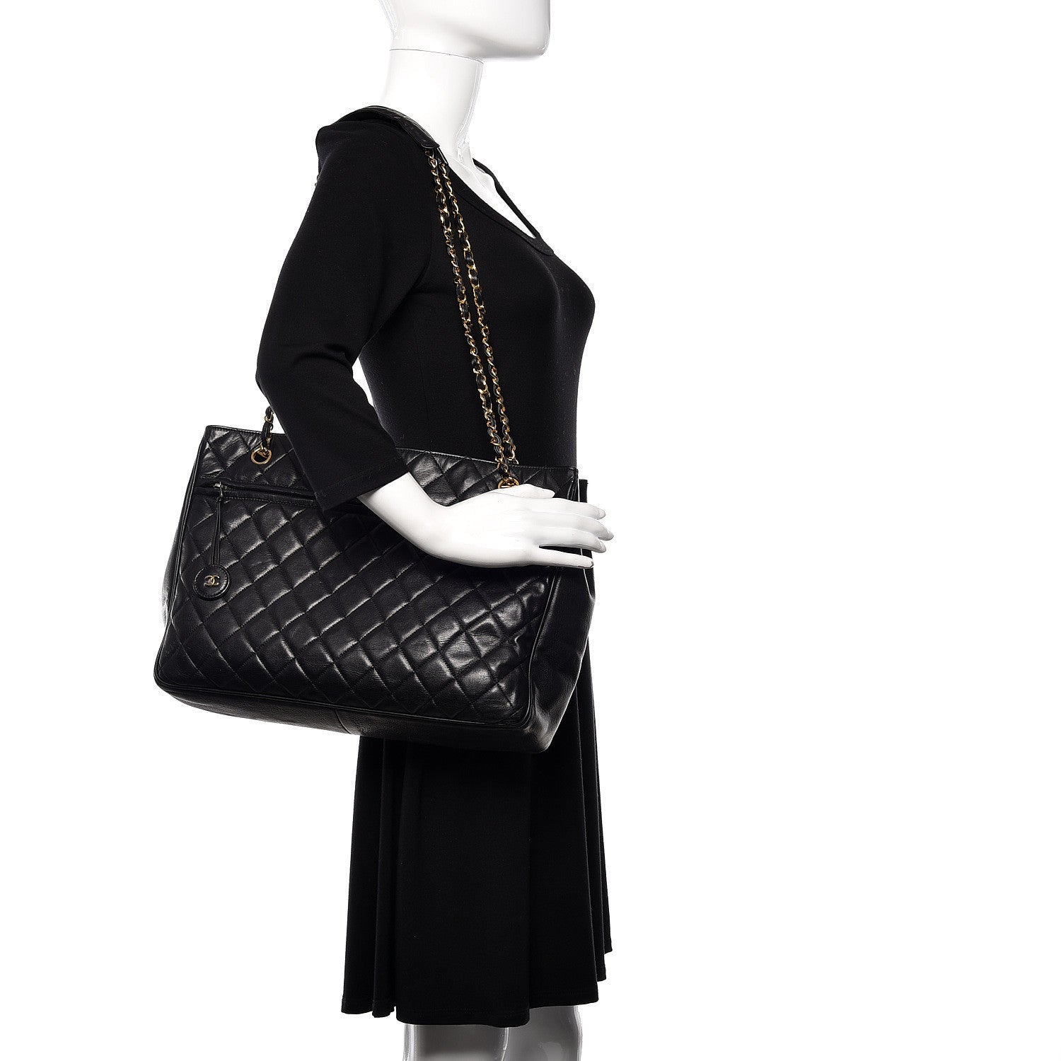 Chanel Lambskin Quilted Shoulder Bag Black 2 of 12