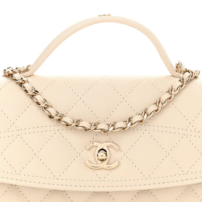 Chanel Caviar Quilted Trendy Handle Clutch With Chain Ecru 9 of 12