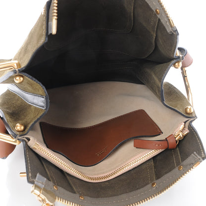 Chloe Suede Small Hayley Hobo Eucalyptus 5 of 7