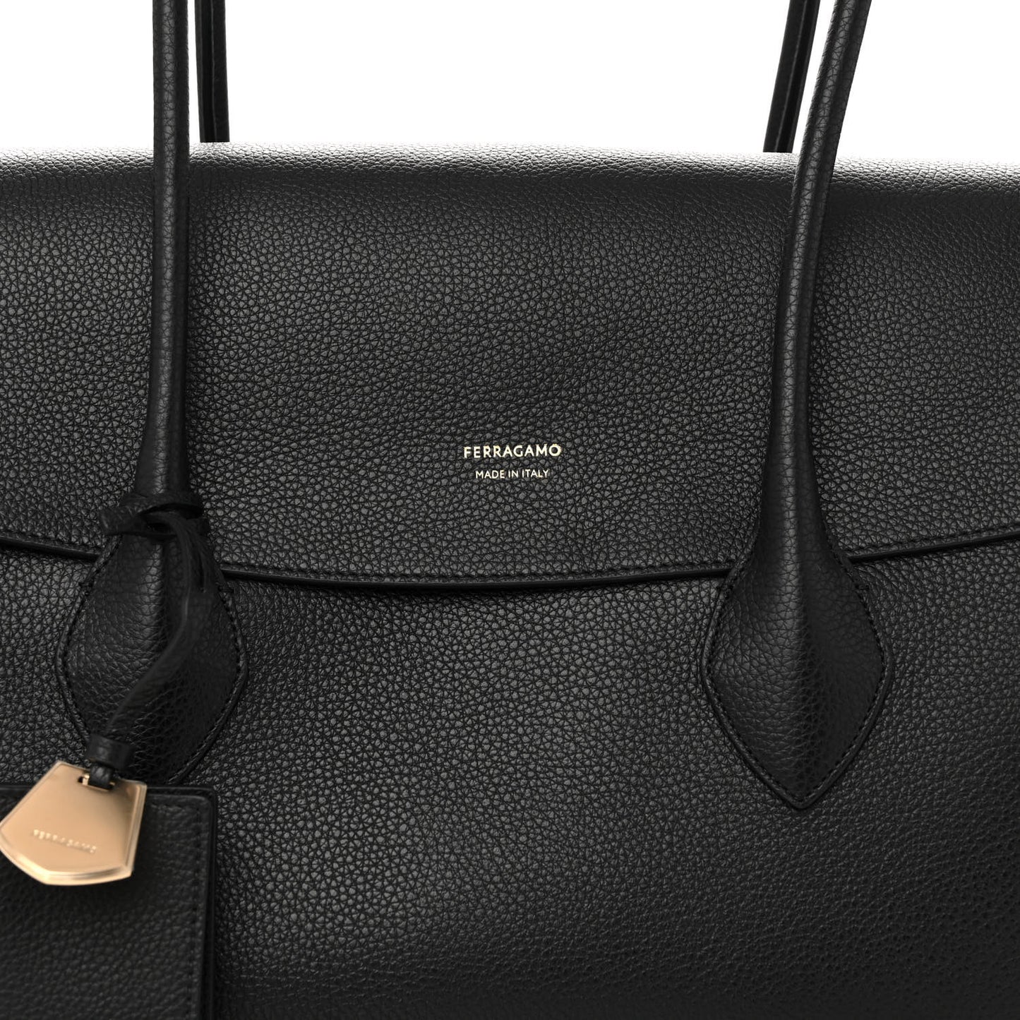 Grainy Calfskin Tote Black