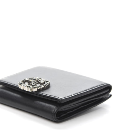 Gucci Calfskin Swarovski Crystal Mini GG Sparkling French Flap Wallet Black 11 of 12