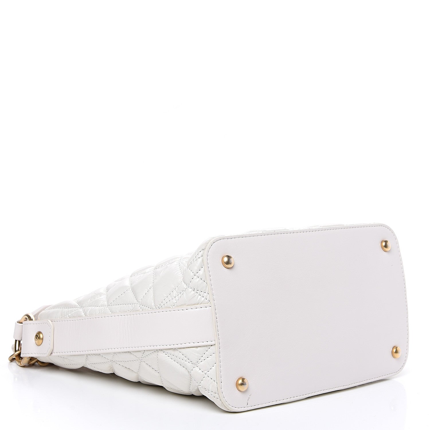 Chanel Glazed Calfskin Quilted State Of The Art Hobo White 3 of 11