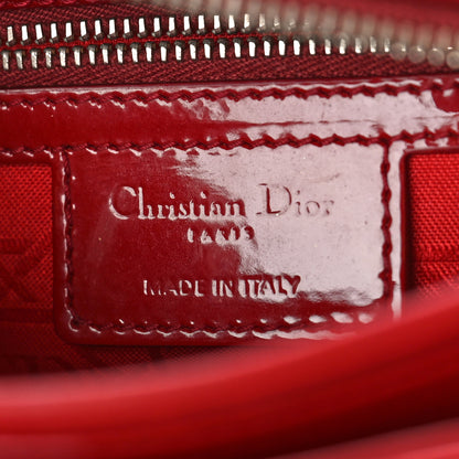 Christian Dior Patent Cannage Medium Lady Dior Red 6 of 10