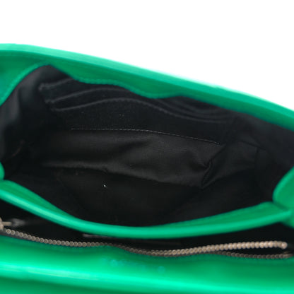 Saint Laurent Calfskin Y Quilted Monogram Toy Loulou Crossbody Bag Green Field 5 of 10