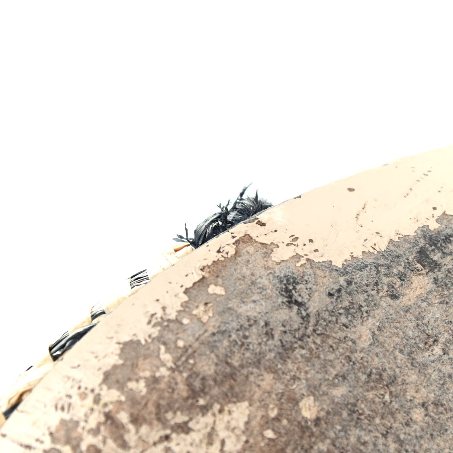 Fendi Raffia FF Flat Slide Sandals 37 Natural Black 11 of 14